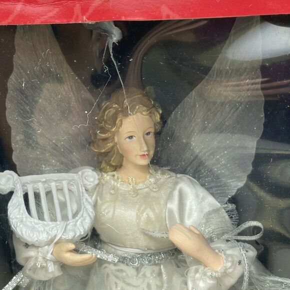 Optic Glow By Puleo 12” Fiber Optic Angel Color Changing Lights Tree Topper NOS - Picture 3 of 8